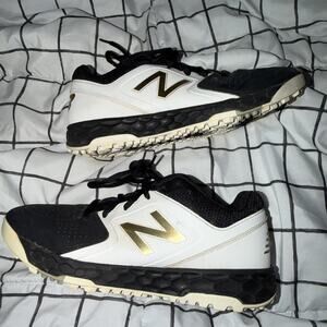 New Balance Women’s Black White Gold Athletic Shoes